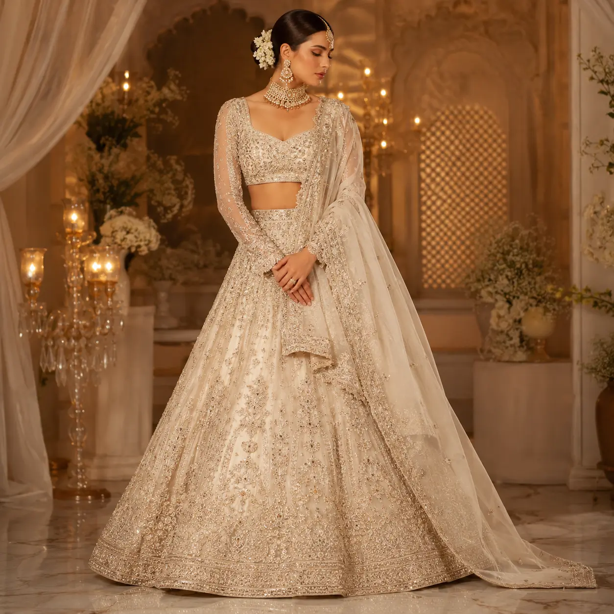 Ivory Bridal Lehenga
