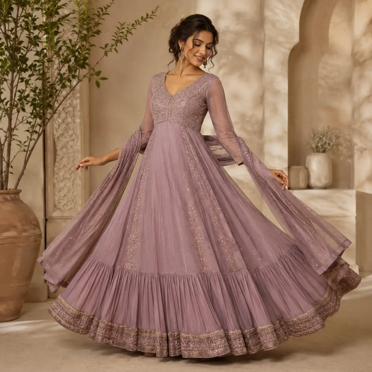Anarkali Fusion Gown