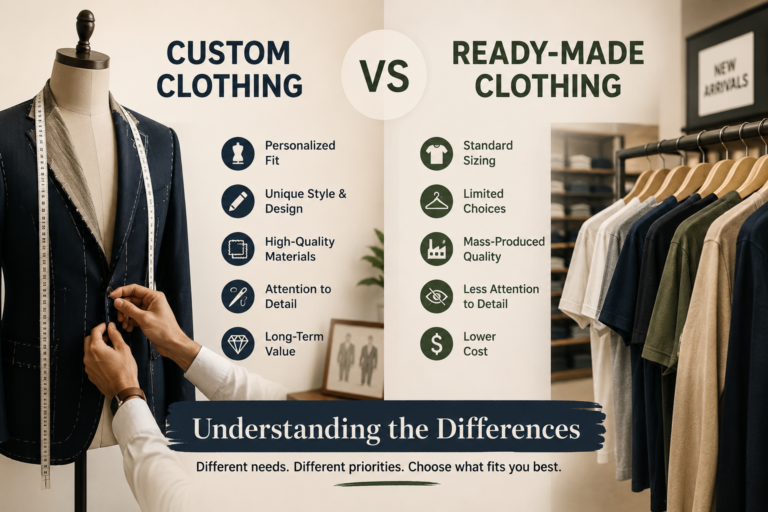 Custom Clothing vs Ready-Made Clothing: Understanding the Differences