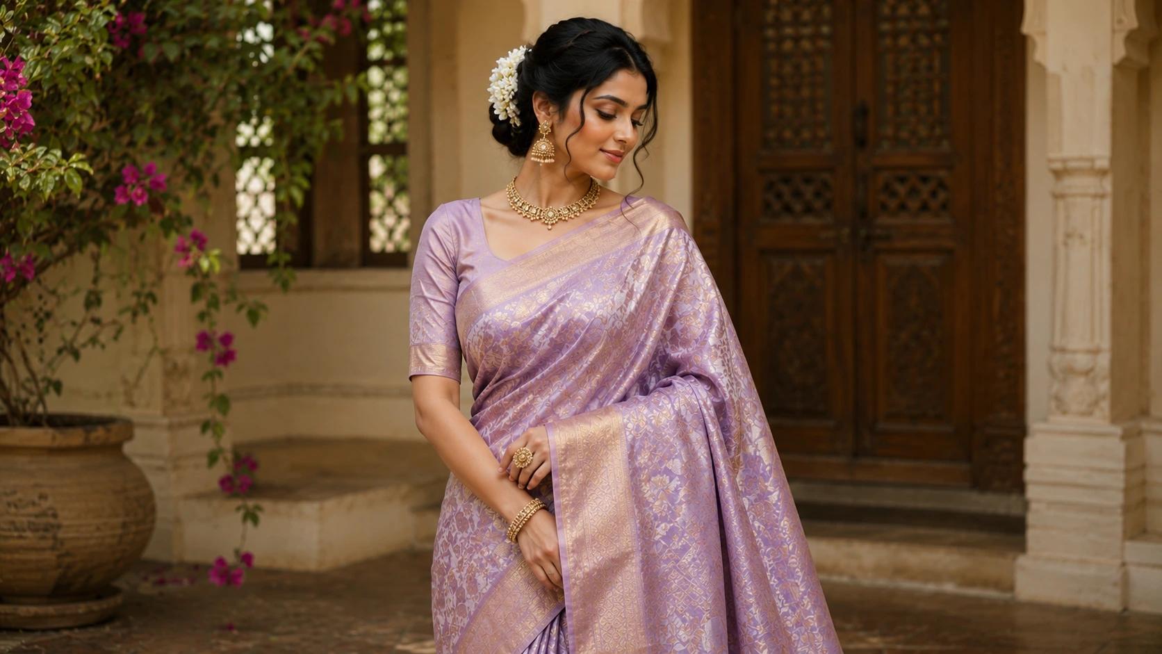 Kanchipuram silk saree, Medhini Boutique