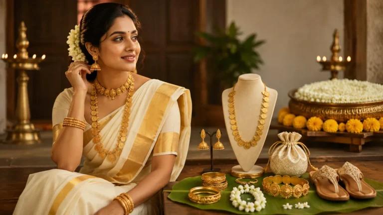 Onam Kasavu Saree Jewellery: The Complete Styling Guide