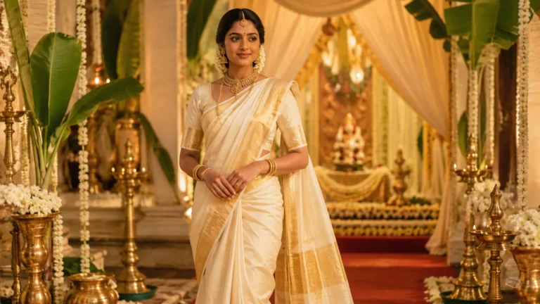 Why Silk Cotton Sarees Are the Lightest Traditional Wear for Kerala Weddings