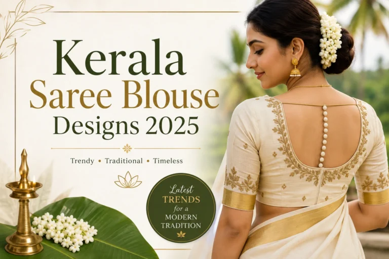 Kerala Saree Blouse Designs 2025: 50+ Trending Styles, Neck Designs, Sleeves & Styling Ideas