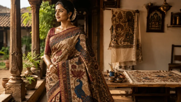 Kalamkari Sarees: The Complete Guide to Hand-Painted Textile Art